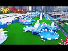 El parque acuático inflables al aire libre Snow World personalizado con piscina redonda grande