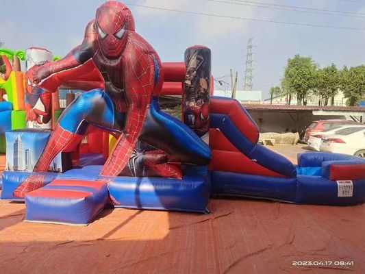 Personalizado en el exterior / interior Spider Man Casa de salto Salto Castillo