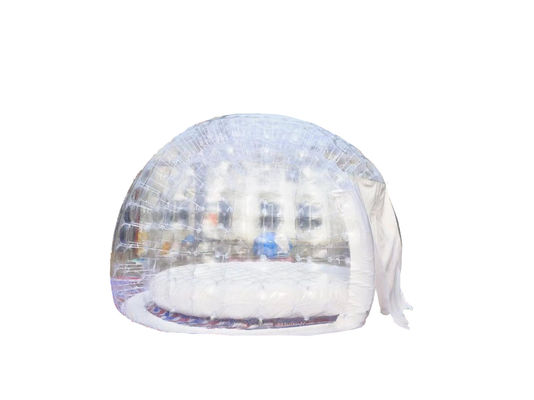 Casa de burbujas inflable transparente para actividades de campamento en familia