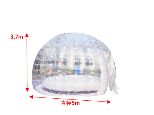 Casa de burbujas inflable transparente para actividades de campamento en familia