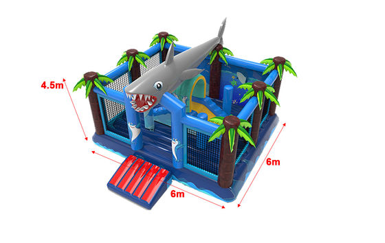 Ataque de tiburón inflable Casa de salto Niños Castillo de salto