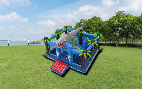 Ataque de tiburón inflable Casa de salto Niños Castillo de salto