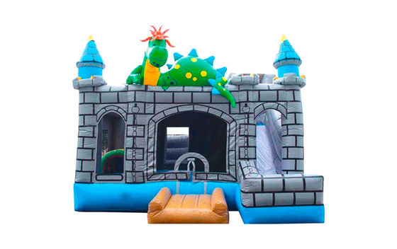 Casa de Dinosaurio Inflable con Salto en tobogán Castillo para Niños