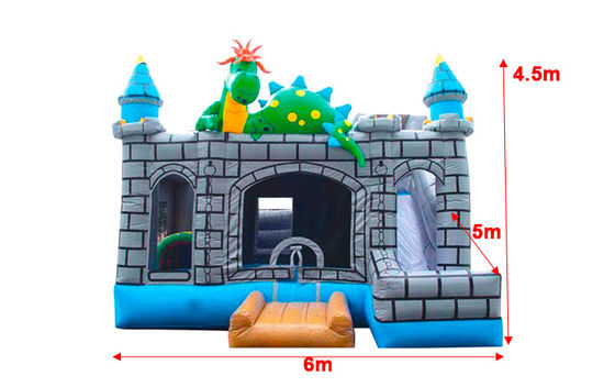 Casa de Dinosaurio Inflable con Salto en tobogán Castillo para Niños