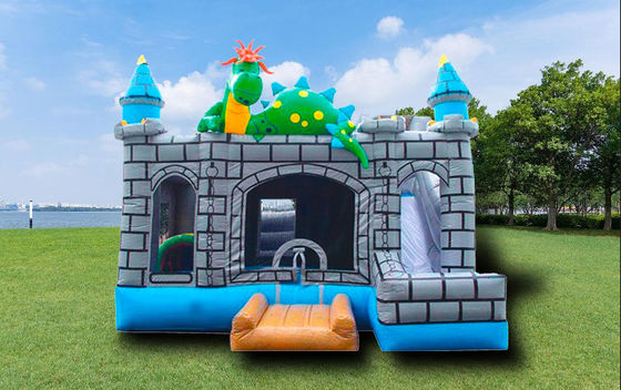 Casa de Dinosaurio Inflable con Salto en tobogán Castillo para Niños