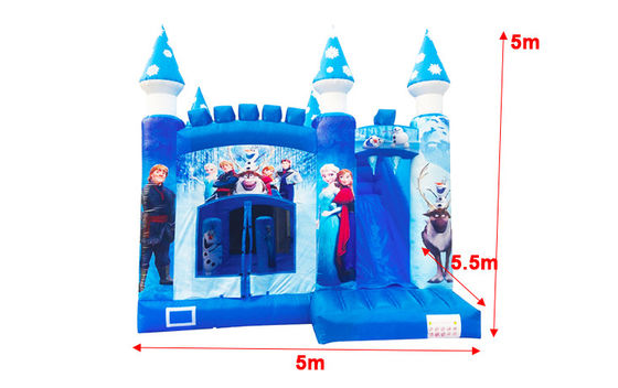Casa de hielo y nieve inflable con tobogán para niños