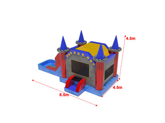 Casa de rebote con deslizamiento y piscina