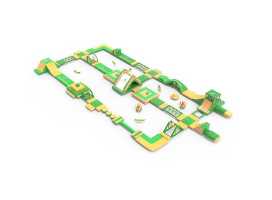 Amarillo Verde PVC Inflables Obstáculos de Agua Círculo Challange En Venta