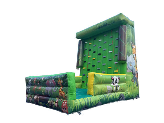 Juegos de pared de escalada de animales de jardín de animales Inflable verde