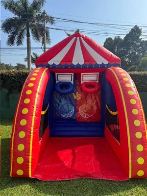 Juego de baloncesto inflable de lonas de PVC Actividades de carnaval para el parque