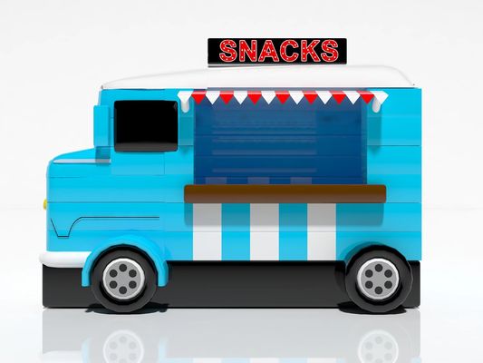 Juegos inflables al aire libre Carro azul Tienda de comida para alquiler