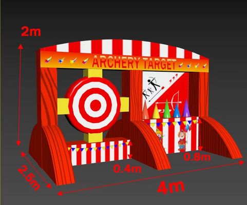 Juegos de Carnaval inflables Alquiler de tiro con arco para patio de juegos al aire libre