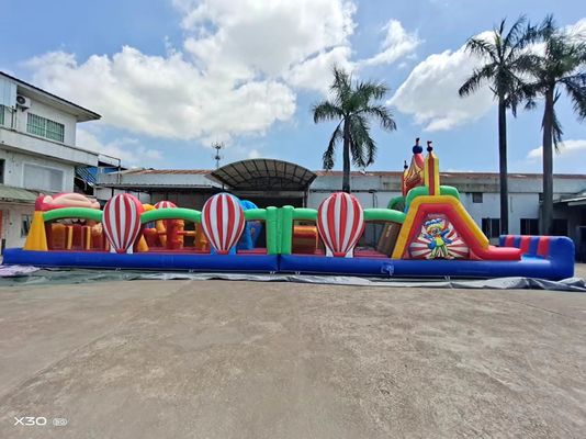 Curso de obstáculos de carnaval inflable personalizado para alquiler y venta