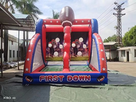 Juegos de desafío de fútbol de primer piso inflables al aire libre