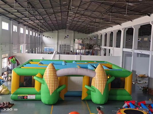 Laberinto de palomitas de maíz juegos inflables al aire libre tamaño grande para adultos