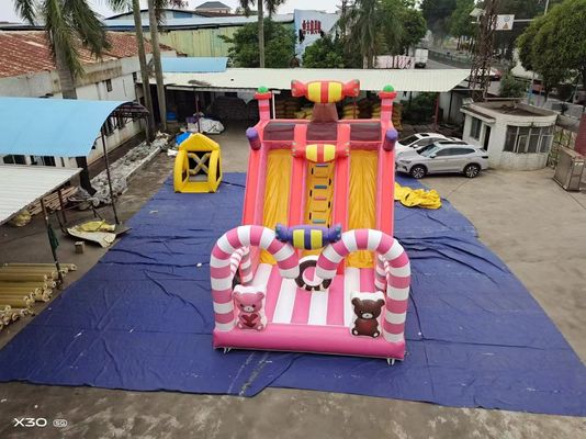 Slides inflables de estilo rosa para la fiesta de eventos de alquiler