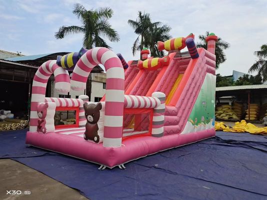 Slides inflables de estilo rosa para la fiesta de eventos de alquiler
