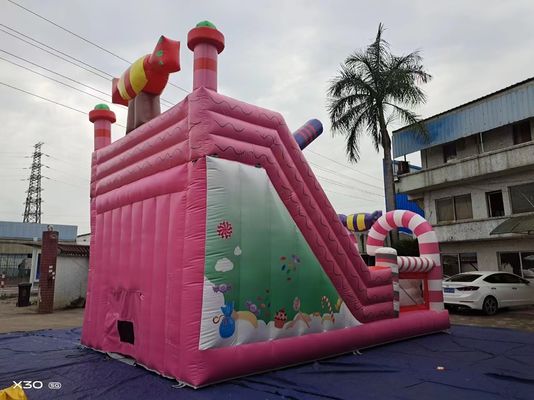 Slides inflables de estilo rosa para la fiesta de eventos de alquiler