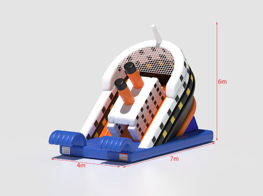 Slides inflables de doble cara de estilo de barco con tapón de onda