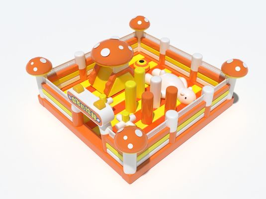 Castillo inflable de estilo hongo naranja Castillo inflable de salto