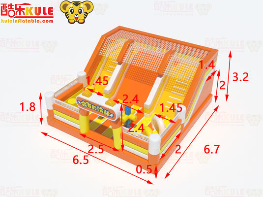 Oranja Inflable Gran Castillo Deslizante con Pequeños Obstáculos