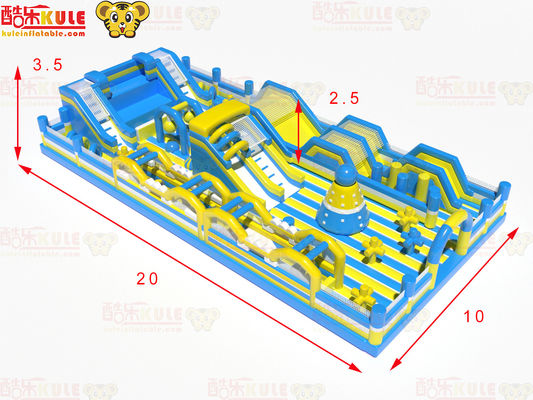 Gran círculo Obstáculos con toboganes Parque de juegos de salto inflable