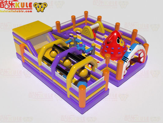 Parque de saltos inflables de Angry Birds con obstáculos para niños