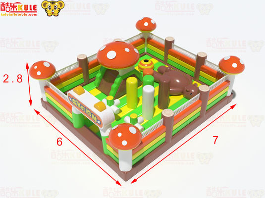 Castillo de salto inflable de hongo de tamaño pequeño para niños pequeños