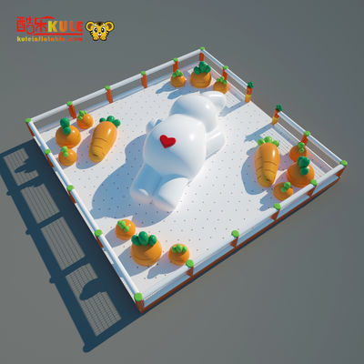 Gran piscina conejo inflable con zanahoria saltando castillo de Boucny