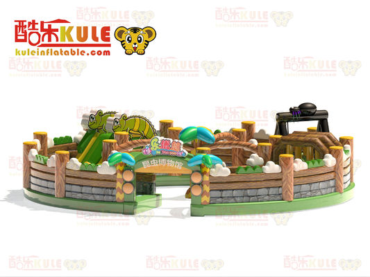 Curso de obstáculos de círculo redondo inflable Castillo Rebotante para niños
