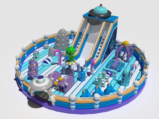 Temática espacial Alien Inflable Castillo Rebobinado Para Niños