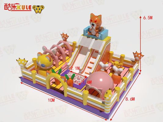 Castillos inflables saltadores rosa color amarillo para niños