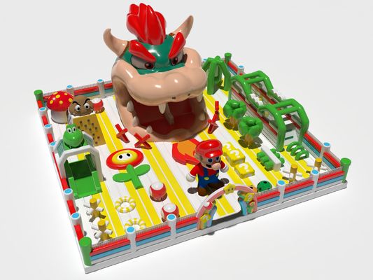 Niños Animales Dragón Inflable Castillo Rebobinable Con Obstáculos