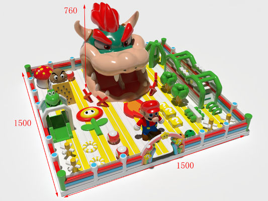 Niños Animales Dragón Inflable Castillo Rebobinable Con Obstáculos