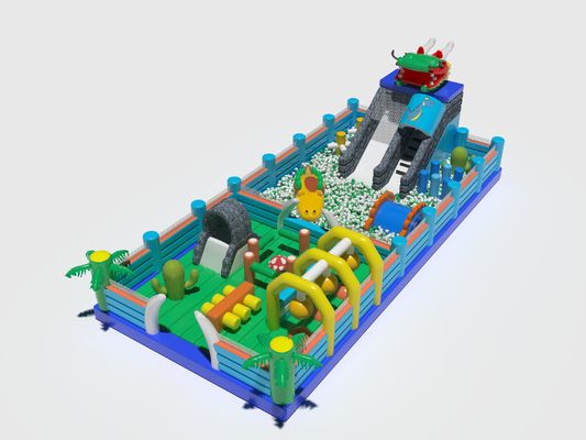 Castillo de salto de tobogán inflable personalizado con piscina de bolas del océano grande