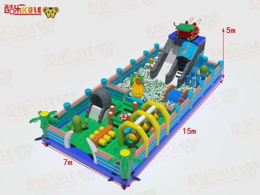 Castillo de salto de tobogán inflable personalizado con piscina de bolas del océano grande