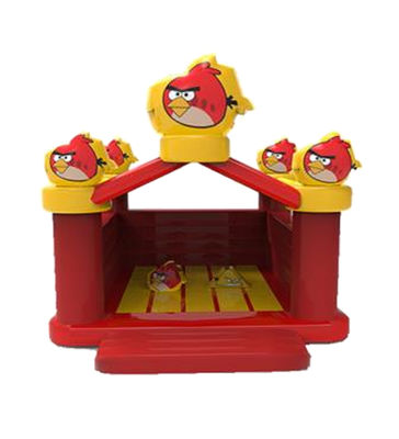 Inflable de tamaño pequeño Angry Birds Castillo Rebobina Para Niños Parque