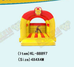 Hombre de Hierro Inflables Amarillo Rojo Color Castillo Rebobina Para Niños