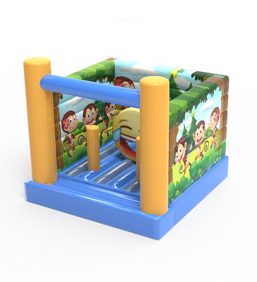 Pequeño castillo de monos inflables de grado comercial 4*4*4m