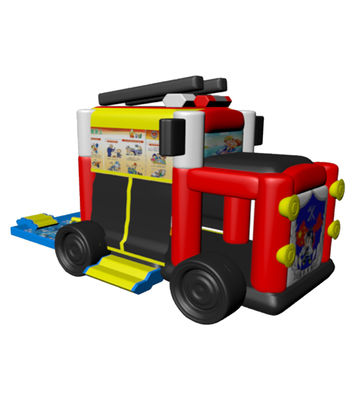 Camión de bomberos Castillo inflable Casa de rebote para niños