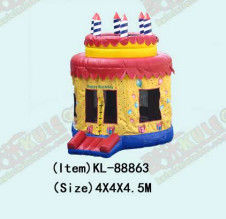 Pastel de cumpleaños inflables de círculo redondo Castillo de salto 4*4*4,5m