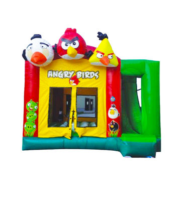 Temática Angry Birds Inflable Castillo de Salto Doble Cosida
