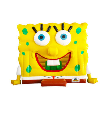 Bob Esponja Amarillo Inflable Castillo Rebobina Para Niños Saltando