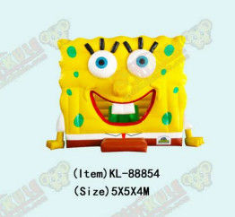 Bob Esponja Amarillo Inflable Castillo Rebobina Para Niños Saltando