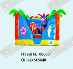 Blue Ocean Park Inflable Pequeño Castillo Rebosa Casa para Alquiler