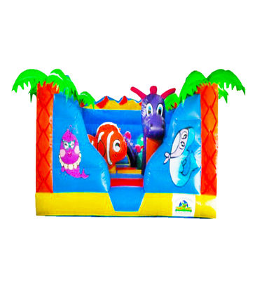 Blue Ocean Park Inflable Pequeño Castillo Rebosa Casa para Alquiler