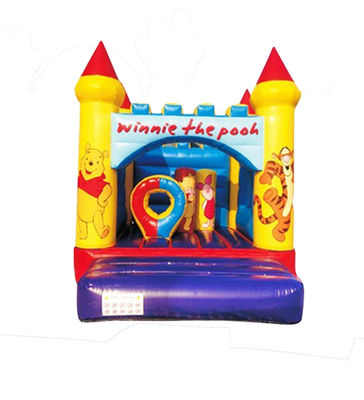 Winnie el Pooh castillo hinchable con columna de círculo pequeño