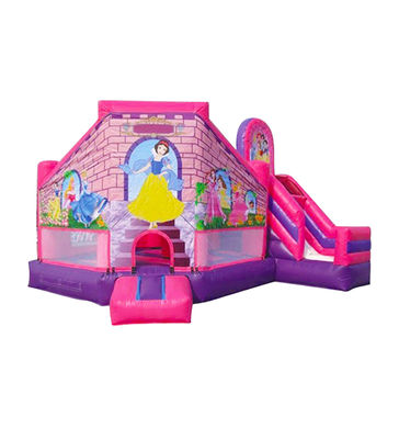 Inflable rosa púrpura Disneyland Princesa castillo de salto para niños