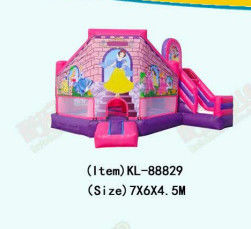 Inflable rosa púrpura Disneyland Princesa castillo de salto para niños