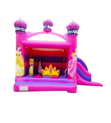 Princesa Inflable Casa de Salto Salto con Pilar y Corona